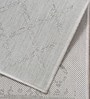 Off White Geometric Polypropylene 6 ft x 9 ft Machine Made Carpet