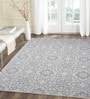 Off White Persian Polypropylene 6 ft x 9 ft Machine Made Carpet