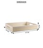 White Off- Premium Faux Leather Rectangular Serving Tray