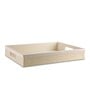 White Off- Premium Faux Leather Rectangular Serving Tray
