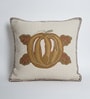 Off White Pumpkin Cotton Hand Crafted Cushion Covers