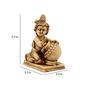Off White Resin Bal Krishna Eating Butter From Matki Idol
