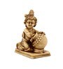 Off White Resin Bal Krishna Eating Butter From Matki Idol