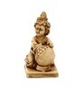 Off White Resin Bal Krishna Eating Butter From Matki Idol