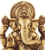 Off White Resin Ganesha Carved In Antique Ivory Finish Idol