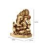 Off White Resin Ganesha Carved In Antique Ivory Finish Idol