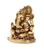 Off White Resin Ganesha Carved In Antique Ivory Finish Idol