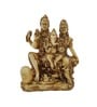 Off White Resin Shiv Parivar (Shivji, Parwatiji And Ganeshji) Seated Together Idol