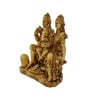 Off White Resin Shiv Parivar (Shivji, Parwatiji And Ganeshji) Seated Together Idol