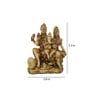 Off White Resin Shiv Parivar (Shivji, Parwatiji And Ganeshji) Seated Together Idol
