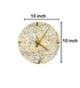 Off White Round Stone Wall Clock