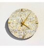 Off White Round Stone Wall Clock