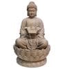 Buddha Lotus Off White Sand Stone Indoor Water Fountain