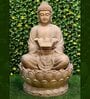Buddha Lotus Off White Sand Stone Indoor Water Fountain