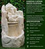 Off White Ganesha Sand Stone Indoor Water Fountain