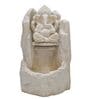Off White Ganesha Sand Stone Indoor Water Fountain