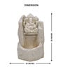 Off White Ganesha Sand Stone Indoor Water Fountain