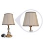 Off White Satin Table Lamp