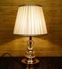 Off White Satin Table Lamp