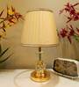 Off White Satin Table Lamp