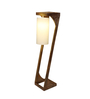 Off White Cotton Shade Novelty Floor Lamp With Mango wood Base