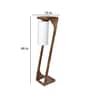 Off White Cotton Shade Novelty Floor Lamp With Mango wood Base