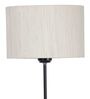 Off White Cottan Fabric Shade Club Floor Lamp With Iron Base