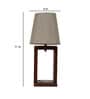Beige Shade Table Lamp With Wood Base