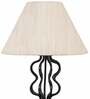 Off White Shade Table Lamp With Iron Base