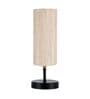 Crisanto Off White Cottan Fabric Shade Table Lamp With Iron Base