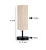 Crisanto Off White Cottan Fabric Shade Table Lamp With Iron Base