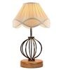 Off White Shade Table Lamp With Shade Table Lamp With Wood & Iron Base