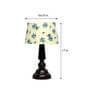 Petunia Off White Fabric Shade Night Lamp With Wood Base