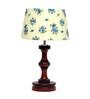 Orem Off White Fabric Shade Night Lamp With Wood Base
