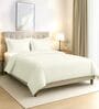 Off White Solid 400 TC Cotton Double Sized Duvet Cover