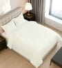 Off White Solid 400 TC Cotton Double Sized Duvet Cover