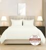 Off White Solid 400 TC Cotton Double Sized Duvet Cover