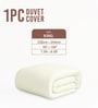 Off White Solid 400 TC Cotton Double Sized Duvet Cover