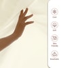 Off white Solid 400 TC Cotton Single Sized Fitted sheet with 1 Pillow Cover