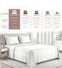 Off white Solid 400 TC Cotton Super King Sized Bedsheet with 4 Pillow Covers