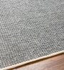 Grey Solid Pet Yarn 5 x 7 Feet Hand Woven Carpet