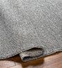 Grey Solid Pet Yarn 5 x 7 Feet Hand Woven Carpet