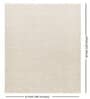 Off White Solid Pet Yarn 8 x 10 Feet Hand Woven Carpet