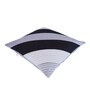 White Polyester Striped 16x16 inches Cushion Cover (5Pc)