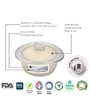 Off-White Zinna 1500ml Plastic & Steel  Casserole