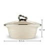 Off-White Zinna 1500ml Plastic & Steel  Casserole