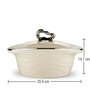 Off-White Zinna 2000ml Plastic & Steel  Casserole