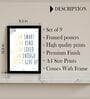 Kids Space Wall Art Framed Set of 9