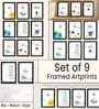 Kids Space Wall Art Framed Set of 9