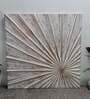 Offwhite Geometrical Pattern Wooden Wall Art
